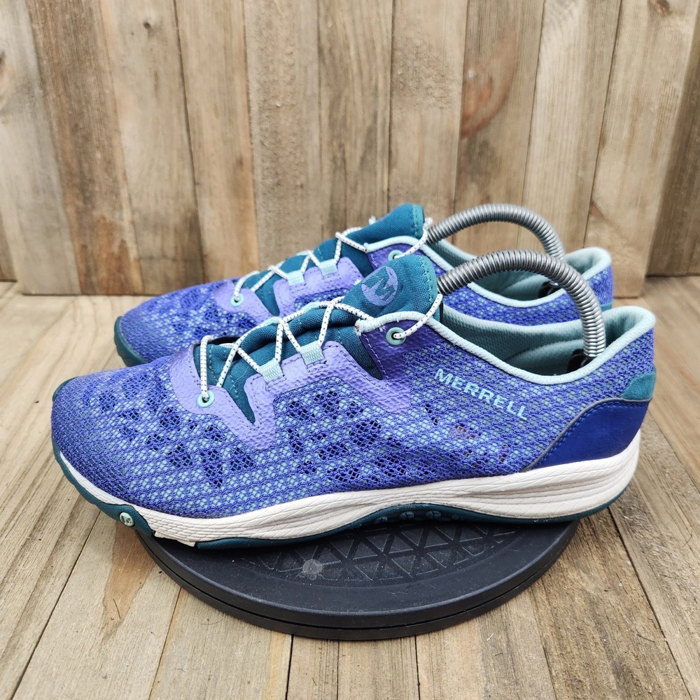 Merrell Blue Iris Womens 10 Mesh Performance Barefoot Minimalist Shoes J42656